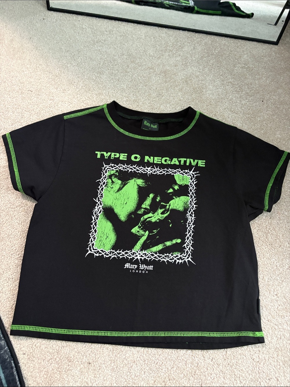 Mary Wyatt x Type O Negative Cropped Tee XL